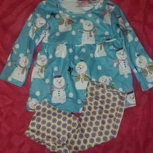3-6 month snowman pant suit